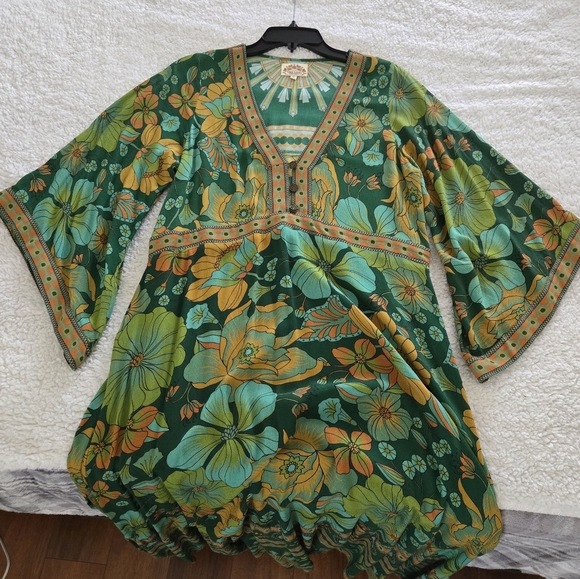 Nine Lives Bazaar Emerald  Empire Dress SZ 10 - Picture 11 of 12